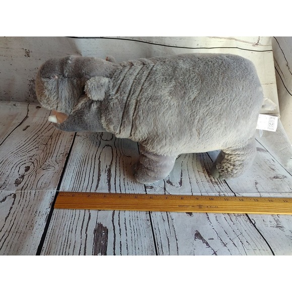 Hippo Hippopotamus Plush Stuffed Animal, 14" Fiesta Toys Standing - Picture 7 of 7